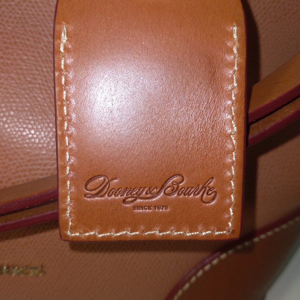 Authentic Dooney & Bourke Shelby Shopper Carmel/Tan Leather Tote and Wallet Set - Picture 14 of 16